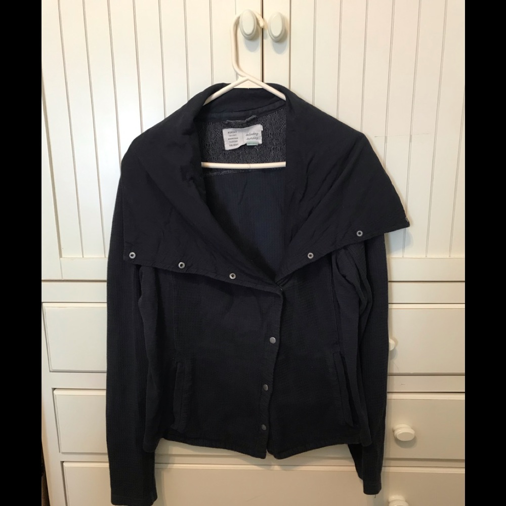 Anthropologie Button Snap Cardigan in Navy